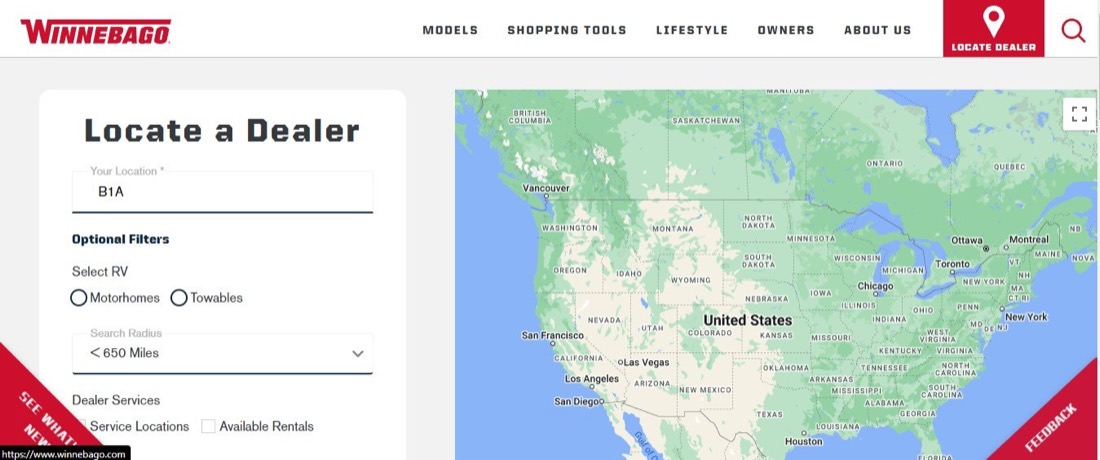 Enhanced Online Shopping Tools Now Offered by Winnebago